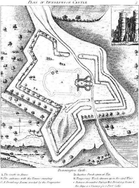 18th C Plan of Donnington Castle